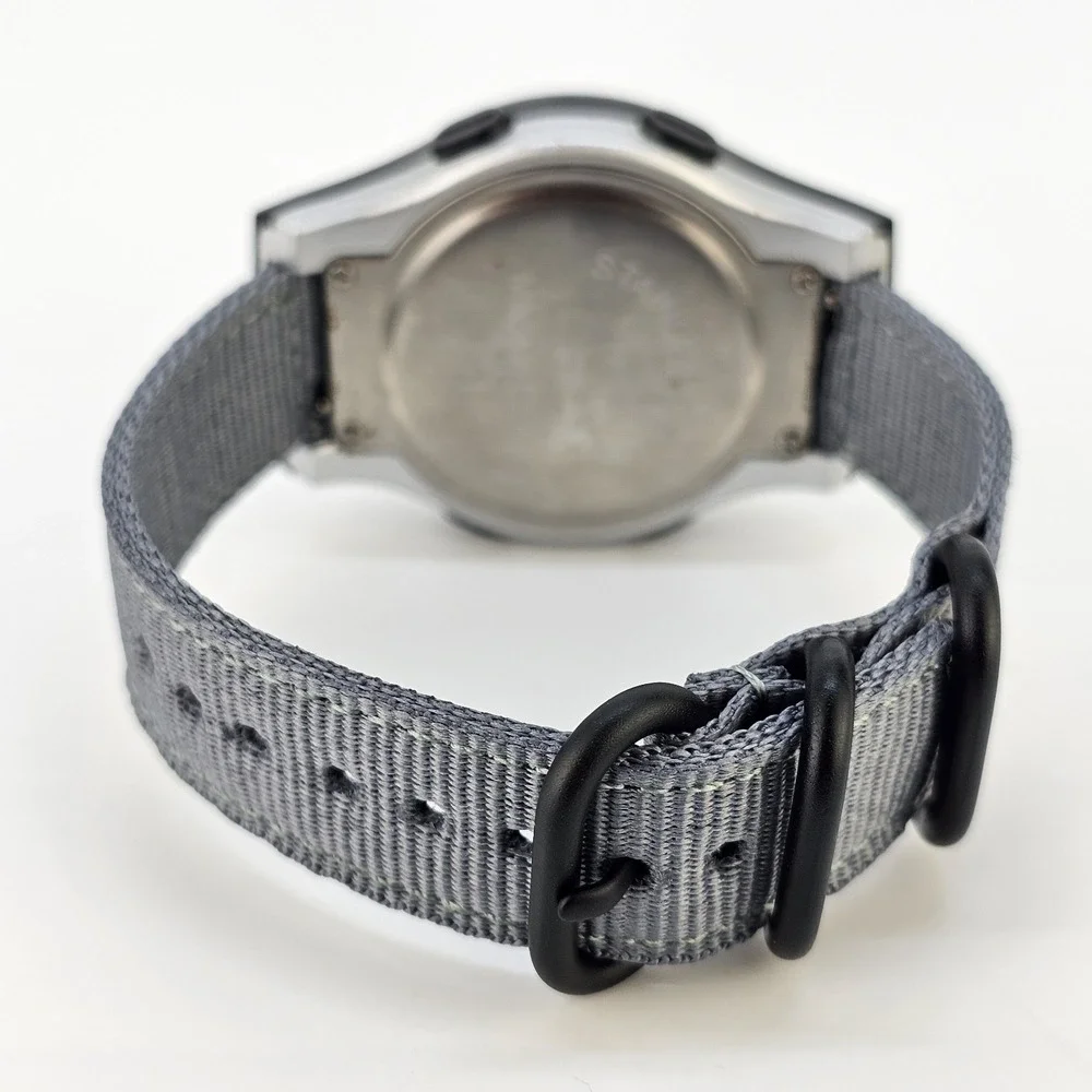 Bowflex‎ Digital Fitness Men's Watch 42MM New Gray Canvas Bands New Battery
